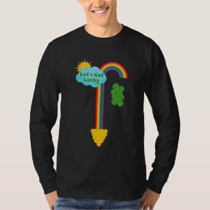 Funny St Patricks Day Drinking Let's Get Lucky T-Shirt