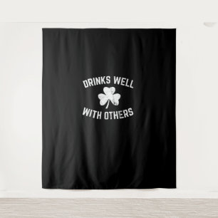 Funny St Patricks Day Drinking Shirt Drinks Well W Tapestry
