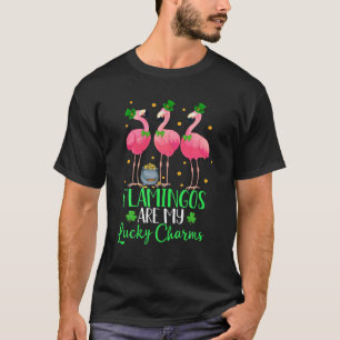 Funny St. Patrick's Day Flamingos Are My Lucky Cha T-Shirt
