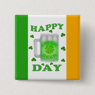 Funny St. Patrick's Day Green Beer Button