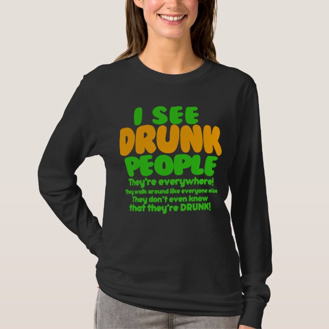 Funny St. Patrick's Day Green Beer T-Shirt (Front)