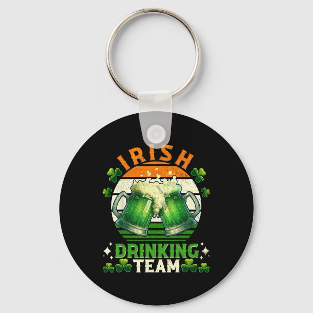 Funny St Patricks Day Irish Beer Drinking Team Ire Key Ring (Front)