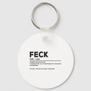 Funny St Patricks Day Irish Feck Definition For Wo Key Ring