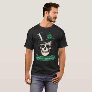 Funny St. Patrick's Day Irish To The Bone Skull T-Shirt
