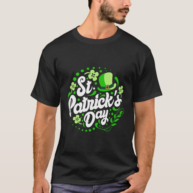 Funny St Patricks Day Leprechaun T-Shirt (Front)