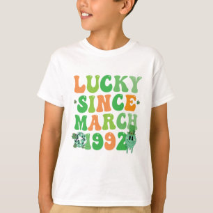 Funny St Patrick's Day Lucky Since March 1992 T-Shirt