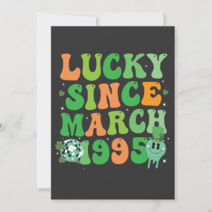 Funny St Patrick's Day Lucky Since March 1995 Invitation