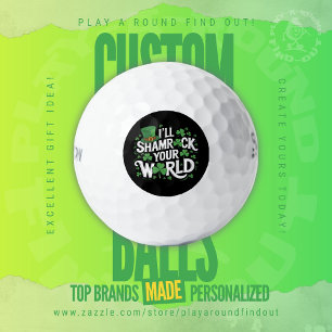 Funny St. Patrick's Day Shamrock Clover Titleist Golf Balls