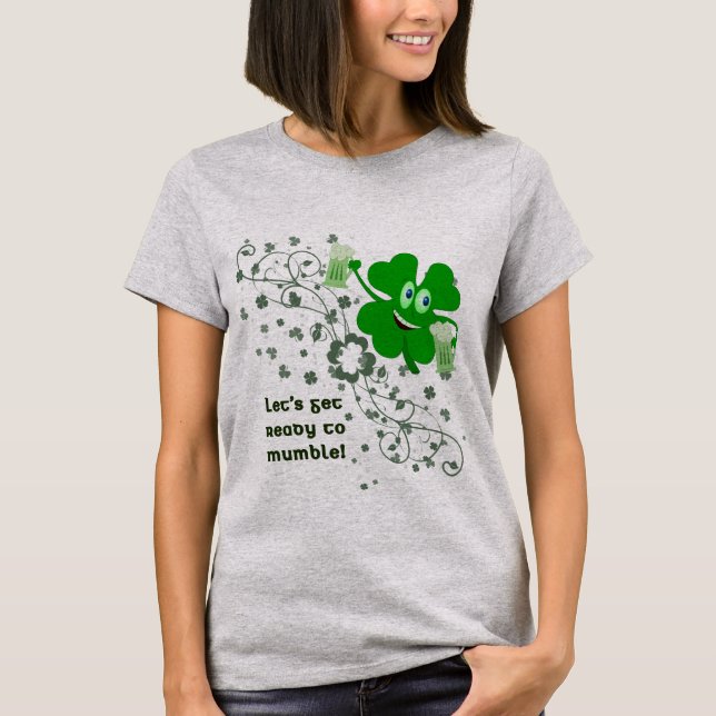 Funny St Patricks Day Shamrock Shirt (Front)
