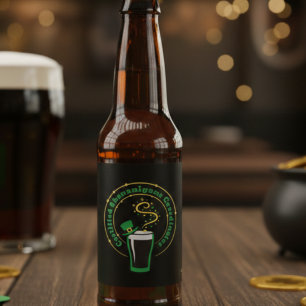 Funny St Patricks Day Shenanigans Beer Label