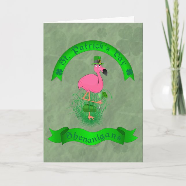 Funny St. Patrick's Day Shenanigans Card (Front)