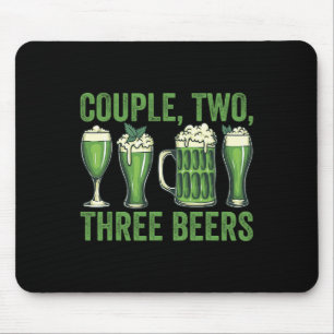 Funny St Patricks Day Shirt Couple Two Three Green Mouse Pad