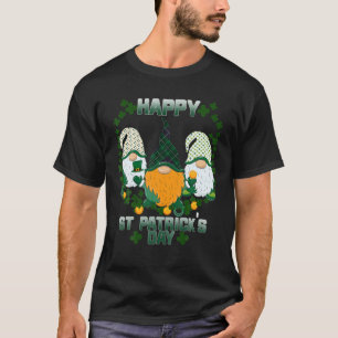 Funny St Patrick's Day Three Gnome Shamrock Green T-Shirt
