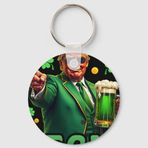 Funny St Patricks Day Trump Let The Shenanigans Be Key Ring