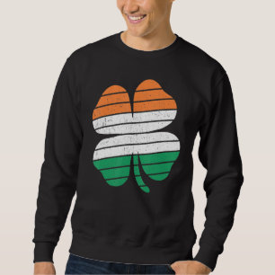 Funny St Patricks Day Vintage Retro Clover Ireland Sweatshirt