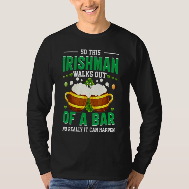 Funny St Patricks Irish Joke T-Shirt (Front)