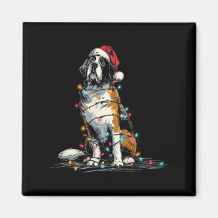 Funny St. Saint Bernard Christmas Graphics Dog Lig Magnet
