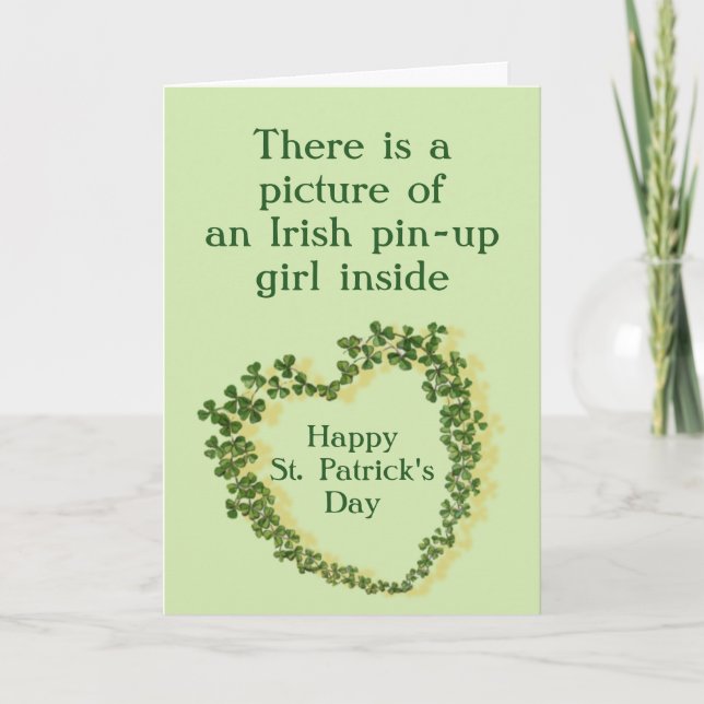 Funny St Saint Patrick's Day Holiday Card (Front)