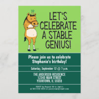 Funny Stable Genius Horse Birthday Party