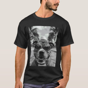 Funny Staffordshire Bull Terrier Selfie Dog Summer T-Shirt