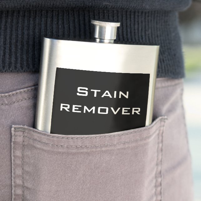 Funny "stain remover" hip flask (In Situ)