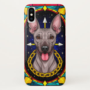 Funny Stained Glass Dog with a Starry Background Case-Mate iPhone Case