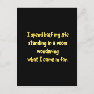 Funny Standing in a Room Joke Postcard