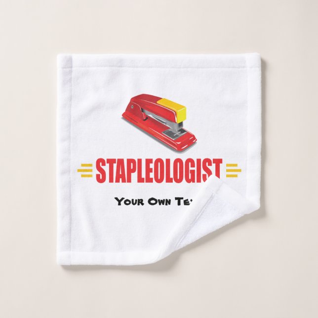Funny Stapler Lover Title Wash Cloth (Wash Cloth)