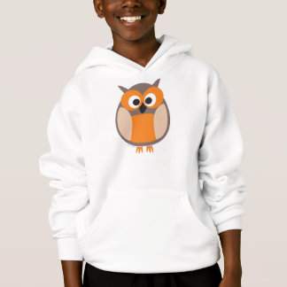 Funny staring cartoon owl hooded Sweatshirt