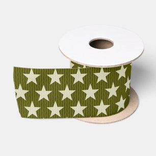 Funny Stars Pattern transparent + your background Satin Ribbon