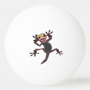 Funny Startled Lizard Gecko Ping Pong Ball