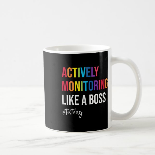 Funny State Testing Teacher Actively Monitoring Li Coffee Mug (Right)