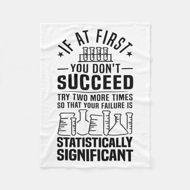 Funny Statistics Science Pun Gift For Men Women Ch Fleece Blanket (Front)