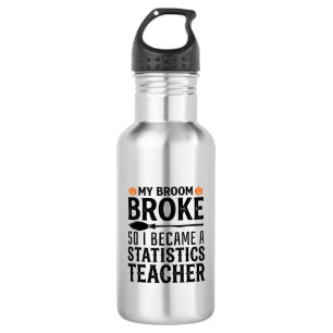 Funny Statistics Teacher Halloween Quote Design_1 532 Ml Water Bottle