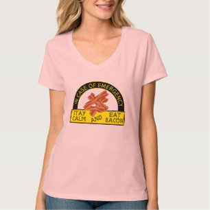 Funny Stay Calm, Eat Bacon Shirt