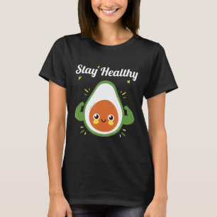 Funny Stay Healthy With Cute Avocado Vegan Lover G T-Shirt