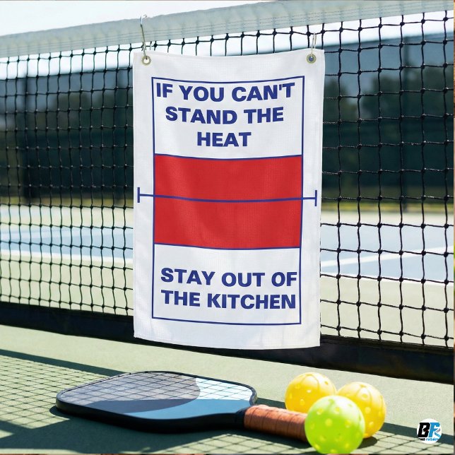 Funny Stay Out Of The Kitchen Pickleball Court Quo Golf Towel (Creator Uploaded)