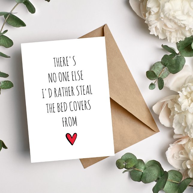 Funny Steal The Bed Covers  Holiday Card (Creator Uploaded)