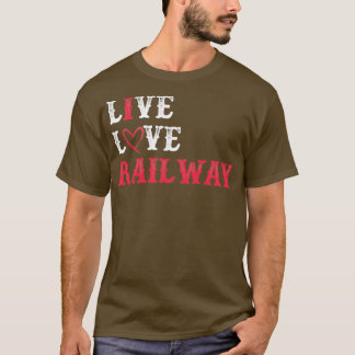 Funny Steam Train Railroad Graphic Railway Lovers T-Shirt