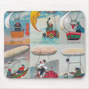 funny steampunk air machines wacky inventions mouse pad