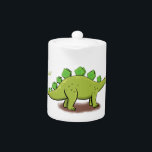 Funny stegosaurus dinosaur cartoon<br><div class="desc">This fun sign features our green stegosaurus dinosaur cartoon. Add your own text to make it special.</div>