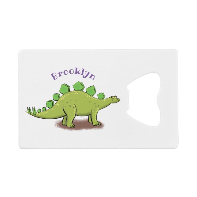 Funny stegosaurus dinosaur cartoon (Front (Horizontal))