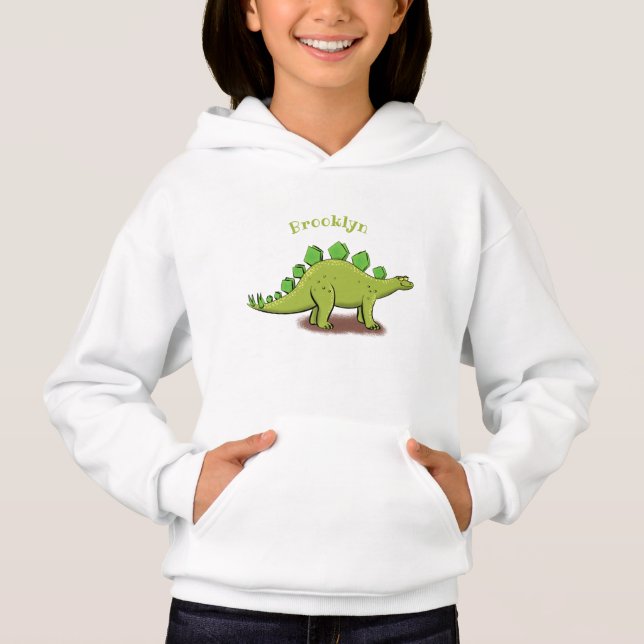 Funny stegosaurus dinosaur cartoon (Front)