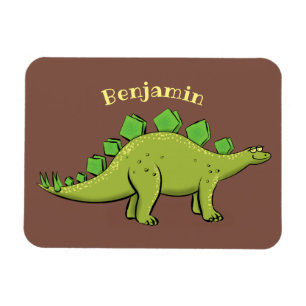 Funny stegosaurus dinosaur cartoon magnet