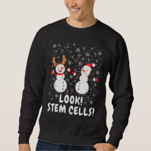 Funny Stem Cell Snowman Christmas Science Sweatshirt