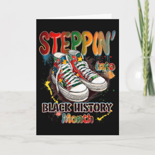 Funny Stepping Into Black History Month Shoes June Card