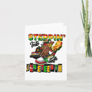 Funny Stepping Into Juneteenth 1865 Black History Card