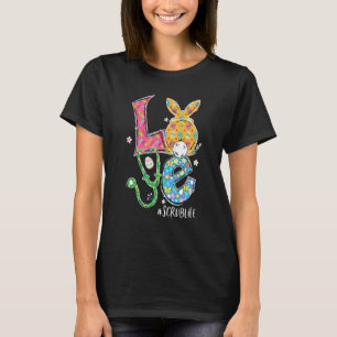 Funny Stethoscope Love Scrub Life Nurse Bunny East T-Shirt