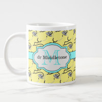 Funny stethoscopes for doctors on yellow name