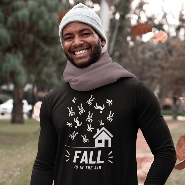 Funny Stick Figure Fall is in the Air T-Shirt ("Fall is in the Air" funny graphic t-shirt.)